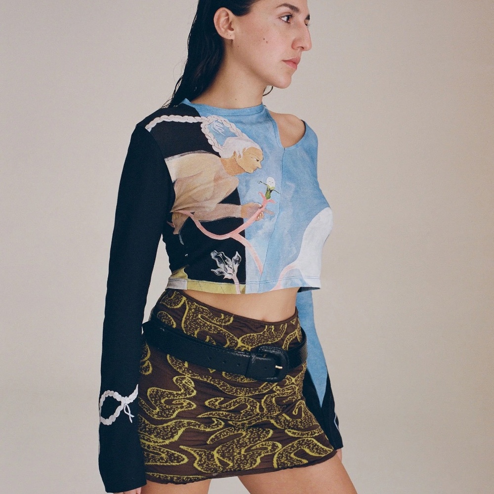 Super Rare Paloma Wool Astrid Terrazas Collaboration Long Sleeve Top - Size Medi